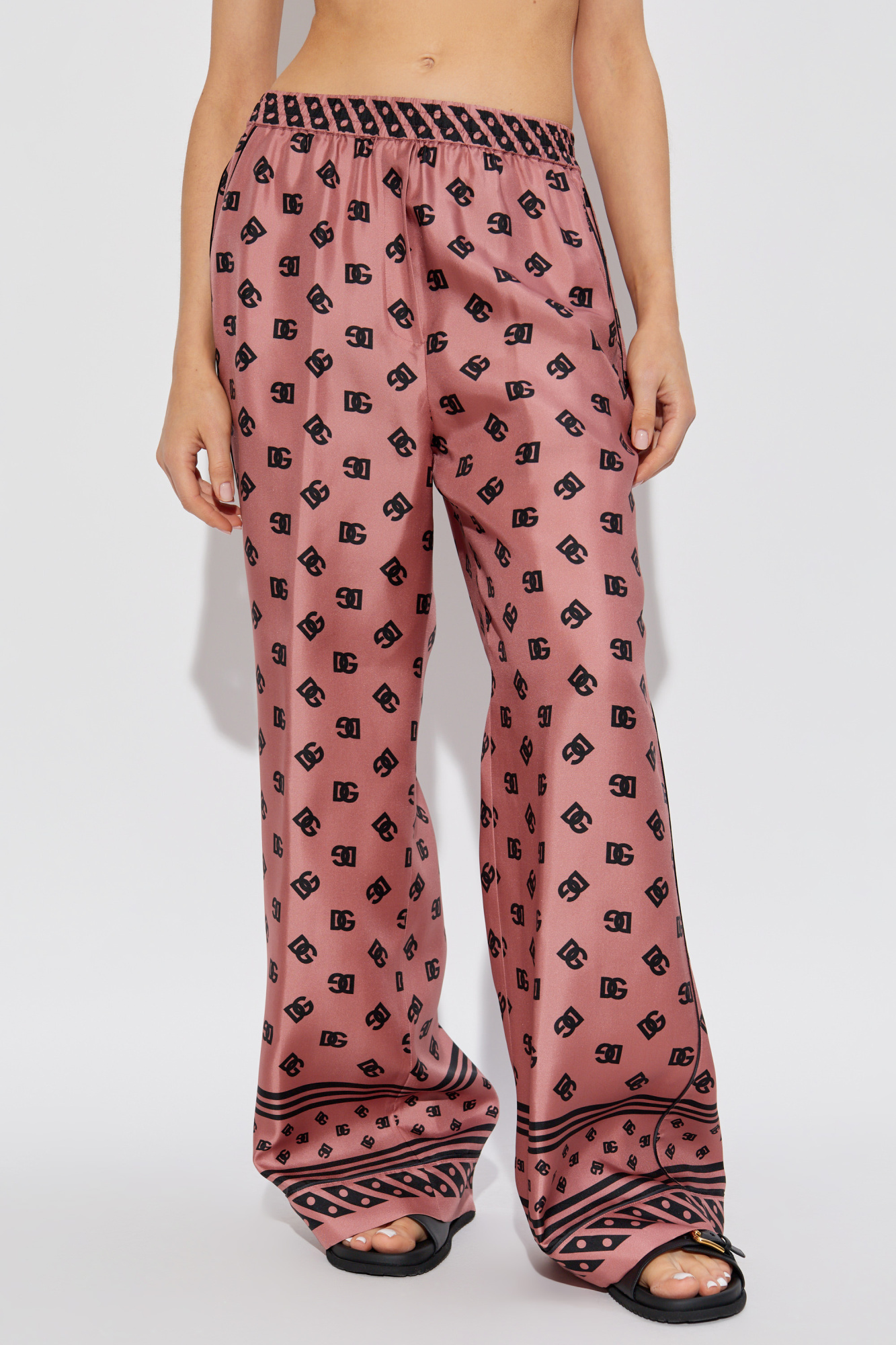 Dolce & Gabbana PINK LOOSE-FITTING SILK TROUSERS パンツ Pink Loose-fitting silk trousers Dolce & Gabbana - Vitkac AS